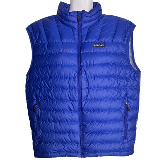 Patagonia Men's Blue Puffer Vest Size Medium - Picture 1 of 4